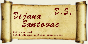 Dijana Santovac vizit kartica